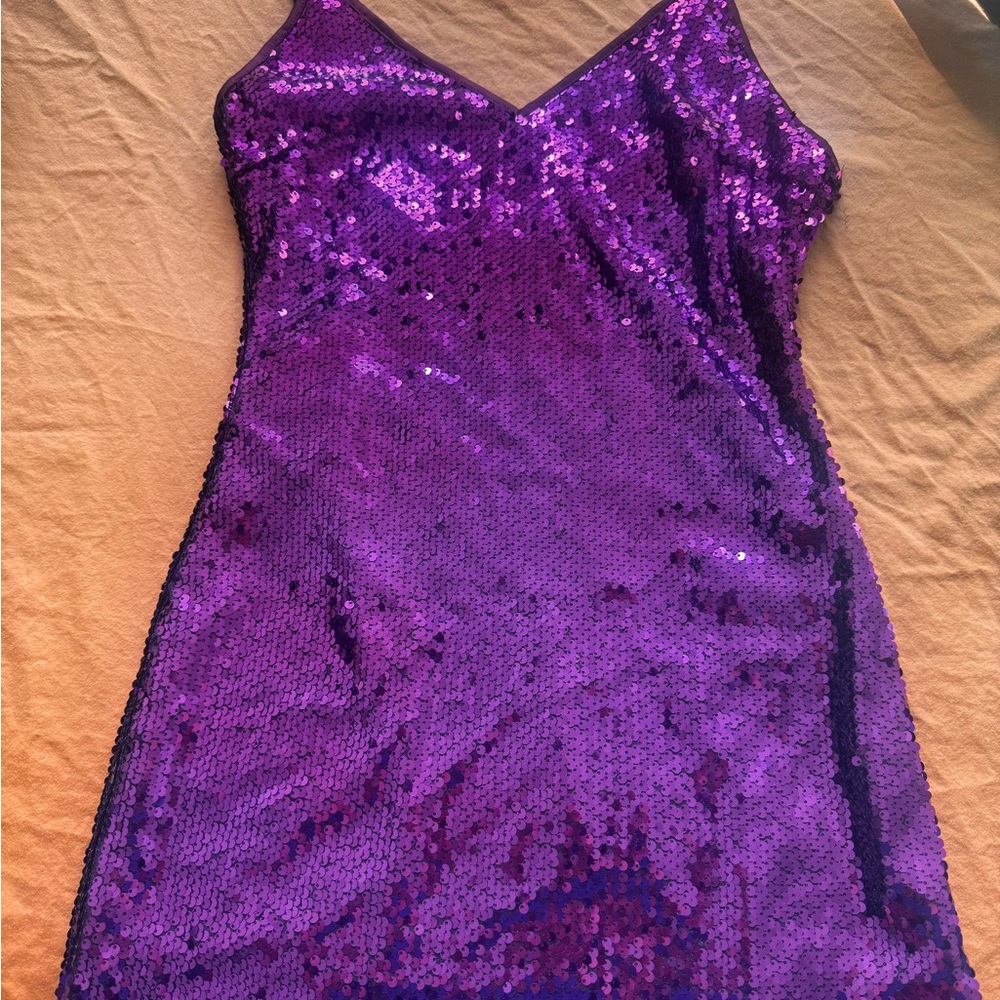 Purple Sequin Dress